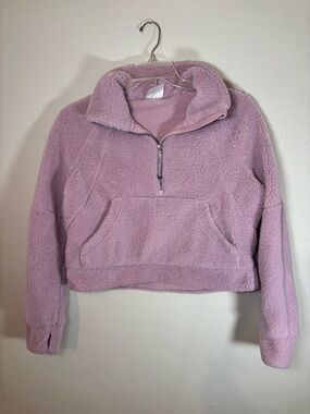 LuLuLemon Scuba Oversized Fleece Funnel Neck Pink Peony XS/S HalfZip